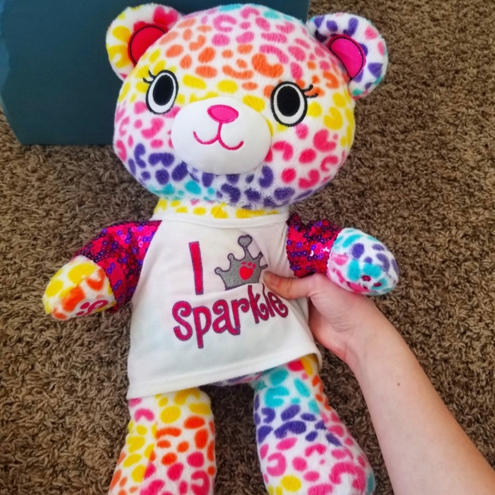 Build-A-Bear Rainbow Cheetah Print Plush